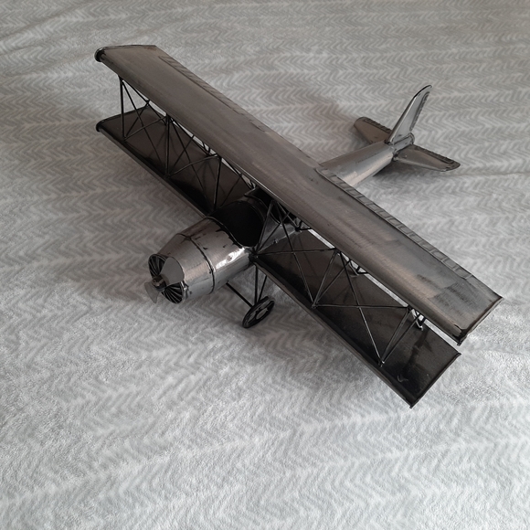 Vintage Silver Metal Airplane Model - Picture 1 of 7